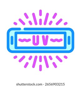 vetor de ícone de cor esterilizado uv. sinal esterilizado uv. ilustração de símbolo isolado