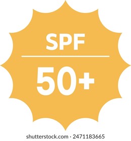 uv sun protection icon design spf 50 mark
