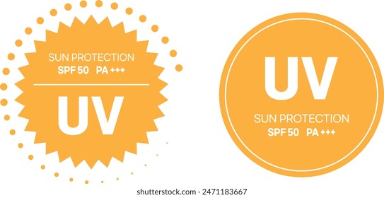 uv sun protection icon design spf 50 mark