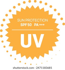 uv sun protection icon design spf 50 mark