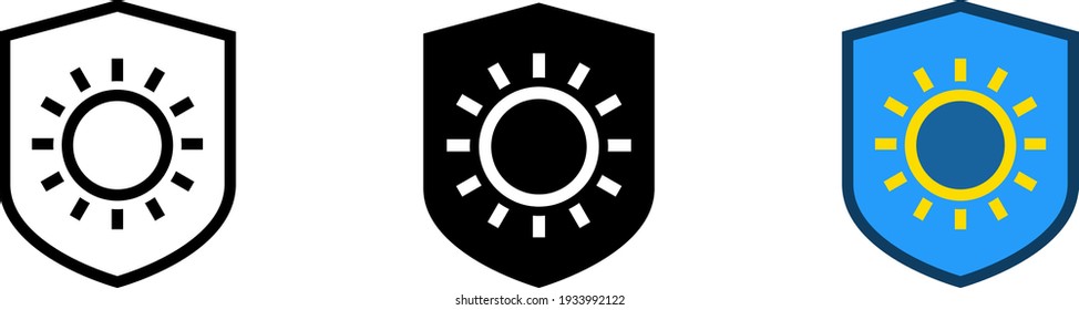 UV Sun Protection icon , vector