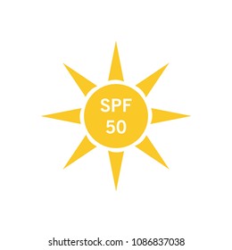 UV, sun protection, SPF 50 vector icons on white