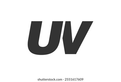 UV Techno Editable Font Logo For Corporate Branding. Bold, Futuristic Design With Unique Typographic Ideas. Minimal Custom Type And Dynamic Letter Variations For Promotion, Printing, And Book Titles