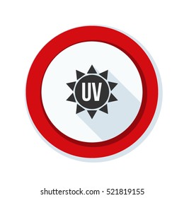 UV Ultraviolet  hazard sign