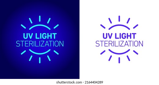 UV ultraviolet light vector icon badge