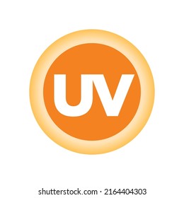 UV ultraviolet light vector icon badge