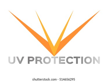 UV VECTOR , ICON AND LOGO .   orange ultraviolet color 
