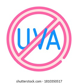 uva crossed out mark color icon vector. uva crossed out mark sign. isolated symbol illustration