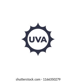 UVA icon, vector