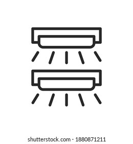 Uva lamp color line icon. Isolated vector element.