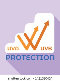 Uva protection logo. Flat illustration of uva protection vector logo for web design