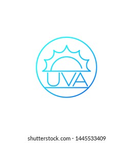 UVA protection vector icon, line design