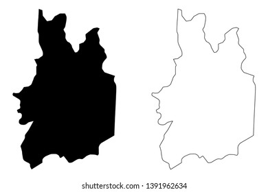 Uva Province, Sri Lanka (Administrative divisions, Democratic Socialist Republic of Sri Lanka, Ceylon) map vector illustration, scribble sketch Uva map