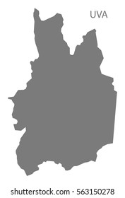 Uva Sri Lanka Map in grey