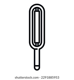 Vector de contorno de icono de lámpara Uvc. Dispositivo aéreo. Atención médica