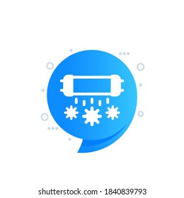 UV-C light for disinfection vector icon