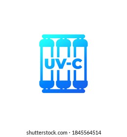 UV-C light lamps icon, vector