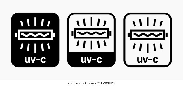 UV-C radiation vector information sign
