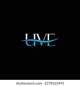 UVE letter logo creative design with vector graphic UVE simple and modern logo