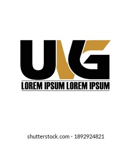 vector de diseño de logotipo de monograma de letras UVG