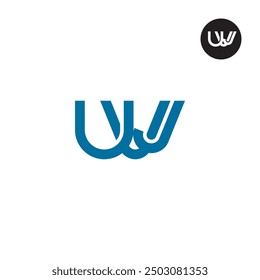 Diseño de monograma de letra de logotipo UVJ