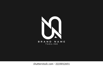 UVNA, UNA, Abstract initial monogram letter alphabet logo design