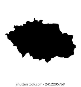 Uvs province map, administrative division of Mongolia. Vector illustration.