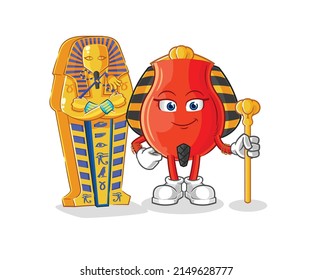 uvula ancient egypt cartoon. cartoon mascot vector