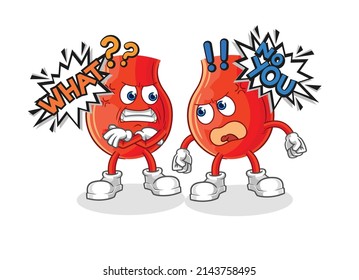 uvula arguing each other cartoon vector