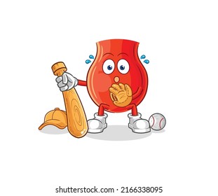 uvula baseball Catcher cartoon. cartoon mascot vector