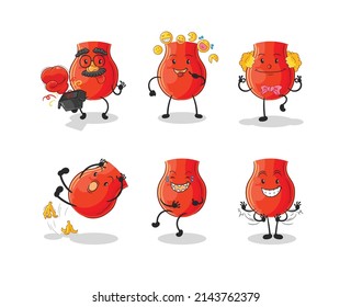 uvula comedy set character. cartoon mascot vector
