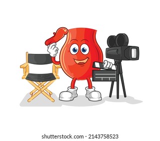 uvula director mascot. cartoon vector
