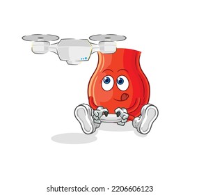 uvula with drone character. cartoon mascot vector