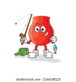 uvula fisherman illustration. character vector
