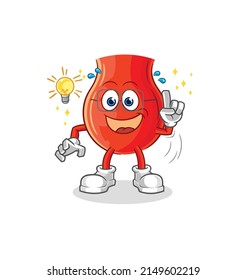uvula got an idea cartoon. mascot vector