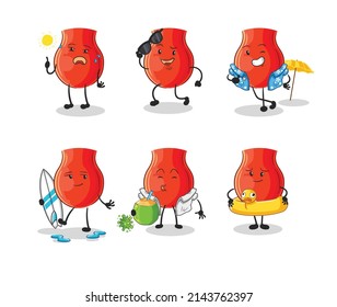 uvula holiday character. cartoon mascot vector