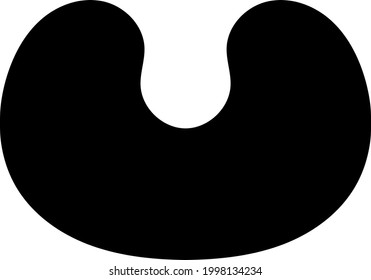 An uvula isolated vector illustration.