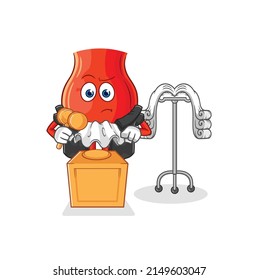uvula judge holds gavel. character vector