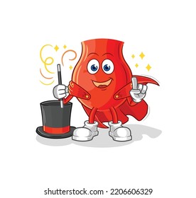 uvula magician illustration. character vector
