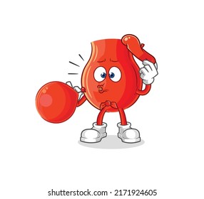 uvula pantomime blowing balloon. cartoon mascot vector