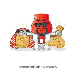 uvula rich arabian mascot. cartoon vector
