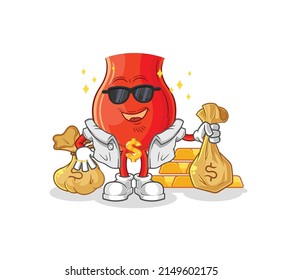 uvula rich character. cartoon mascot vector