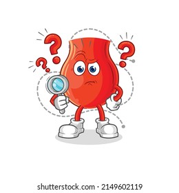 uvula searching illustration. character vector