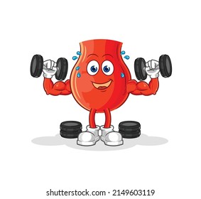 uvula weight training illustration. character vector
