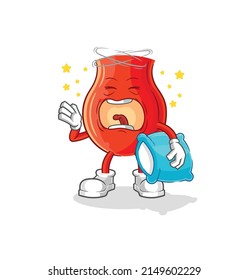 uvula yawn character. cartoon mascot vector