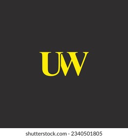 UW creative and modern vector logo design