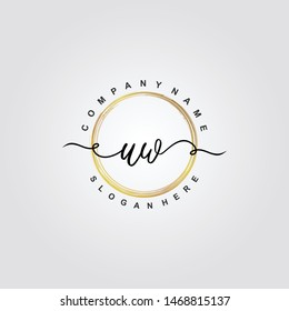 UW Initial beauty floral logo template