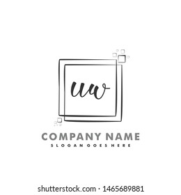 UW Initial beauty monogram logo vector