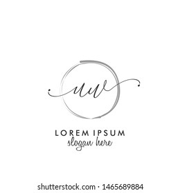 UW Initial beauty monogram logo vector