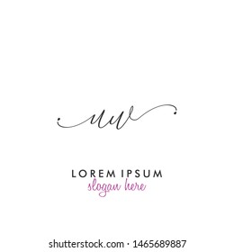 UW Initial beauty monogram logo vector